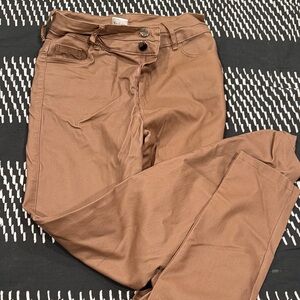 Women's Brown Leather Jeans